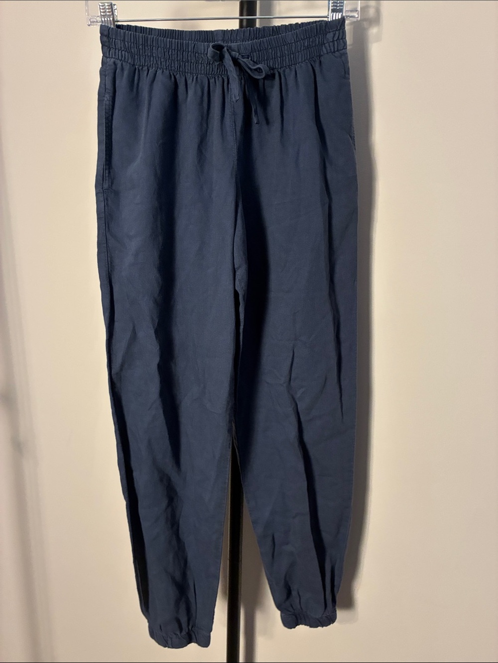 Bella Dahl Girls Navy Elastic Waist Joggers Pockets Girls 14